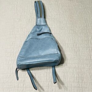 T-Shirt & Jeans Sling Crossbody Backpack Adjustable Strap NWT Minimalist Travel